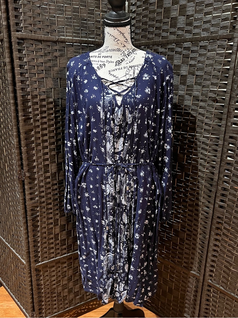 NWT Terra & Sky Navy/White Dress 1X 16W-18W